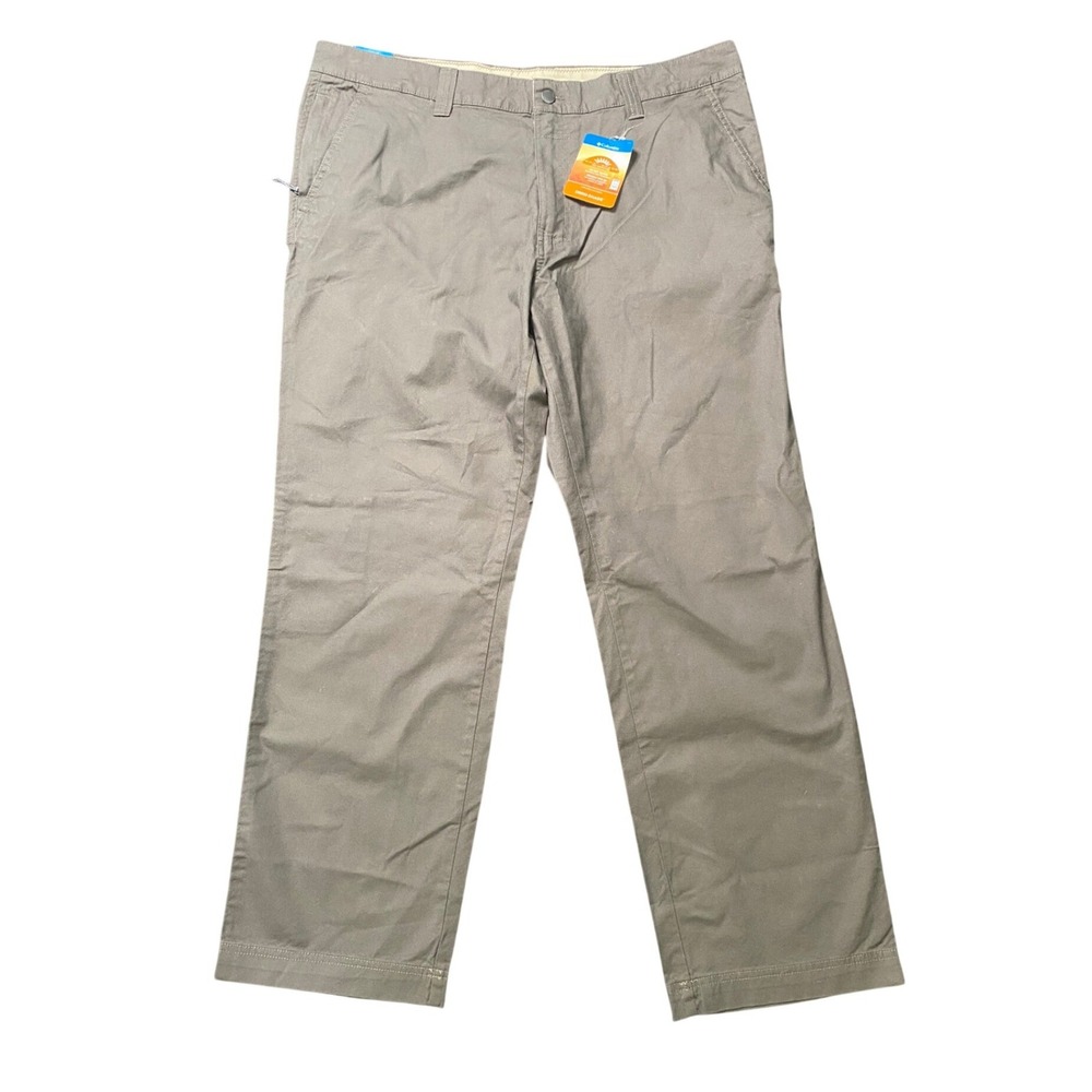 Columbia Flex ROC Pants Gray Mens 38x30 Omni-Shade UPF 50 Stretch Hiking NEW